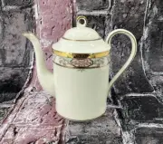 Mikasa Merrick 8 1/8" Tea Coffee Pot Lid 5 Cup Gold Encrusted Trim Pink Flowers