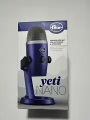 Blue Yeti Nano Multi-Pattern USB Condenser Microphone Vivid Blue NEW Sealed