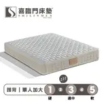 SHILINMEN喜臨門 / 護背系列 / 2線護背平衡彈簧床墊【單人加大3.5X6.2尺】