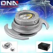 NRG GEN 3.0 RACING STEERING WHEEL QUICK RELEASE HUB/ADAPTER KIT SILVER BODY/RING
