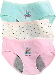 [WATIIFUFU] Menstrual Period Underwear Cotton Postpartum Briefs Menstrual Period Panties Physiological Underwear Hip Lift Underwear Physiological Pants Cute Underwear Full Spandex