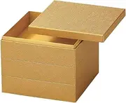 J-kitchens Excursion Bento Box, Made in Japan, 3-Tier, 6.5 Inches, Japanese Paper, Kinyunryu, 7.9 x 7.9 x 6.9 inches (20.0 x 20.0 x 17.6 cm)