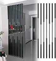 5/8/10pcs Privacy Screen Room Dividers Post Tall Office Decor Column, Wall Divider for Rooms Separator Metal Slats Iron Partition Column, 145-300cm Junvstor(8pcs,205cm/81in/6.73ft)