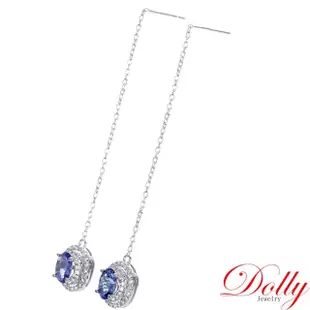 【DOLLY】14K金 天然丹泉石鑽石耳環