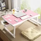Laptop Desk USB Bed Table, Foldable Tray with USB Charge Port, Handle, Desktop C