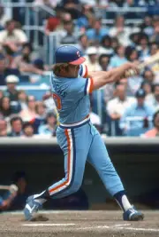 Jeff Burroughs Texas Rangers bats v the New York Yankees at a Maj- 1976 Photo 4