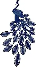 Lmlliang 2pc Navy Blue Embroidery Peacock Applique Peacock Patch Iron on Sew on Embroidered Applique Patch for Dress Clothes Accessory
