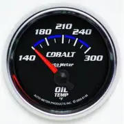 Autometer Cobalt Oil Temp Gauge Electric - 140 - 300 F, 2 1/16 Inch, Short Sweep, AU6148