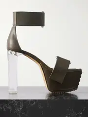 [Rick Owens] Rick Owens - Leather Platform Sandals - Brown - IT38 IT 38 Brown