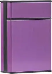 [ARKCHIU] Cigarette Case, 20 Capacity, Cigarette Case King Size 85mm, Push to Open, for Women and Men Purple,One Size
