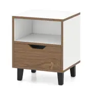 Costway Square Nightstand Bedside Table Cabinet