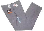 Dockers Signature Khaki Straight Fit Flat Front Mens Pants 34X34 Navy