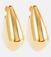 [Bottega Veneta] Bottega Veneta Fin Large 18kt gold-plated sterling silver earrings One Size gold