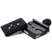 PU-60 Quick Release Plate + Metal Clamp for Manfrotto Arca Swiss Tripod BallHead