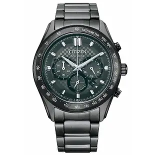 【CITIZEN 星辰】Chronograph三眼錶藍寶石玻璃鏡面43mm(CA4457-81H)