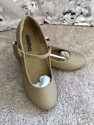 Danshuz Adult Women’s Value Strap Tap Dance Shoes Bella Tan Leather 6M Item 753