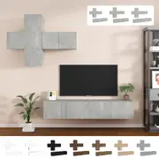 TV Cabinet Set 7 Piece TV Stand White/High Gloss White Multi Sizes vidaXL