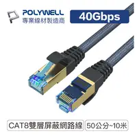 在飛比找樂天市場購物網優惠-POLYWELL CAT8 超高速網路線 1m 2m 3m 