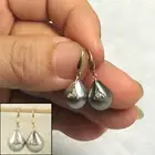 14k Yellow Gold Baroque Tahitian Pearl Diamond Fish Hook Earrings