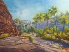Original oil landscape painting Palm Valley, West MacDonnell Ranges NT