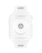Tory Burch T Monogram White Silicone Band for Apple Watch, 41mm