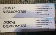 (2Pack) Digital Oral LCD Fever Thermometer For Adult, Baby, Kids