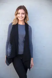Screen Printed Sleeevless Jacket--JHA-14-06