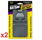 RATSAK Pre-Baited Rat Mouse Mice Trap Indoor Outdoor No Poison - 2 Pack