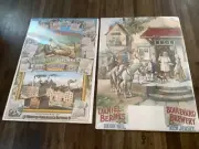 VINTAGE LION BREWERY CO COLOR AD PRINT CINCINNATI & Boulevard Brewery New Jersey