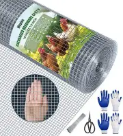 Hardware Cloth 1/2 Inch 36 in x 100 ft 19 Gauge, Hot Dip Galvanized Wire Mesh...