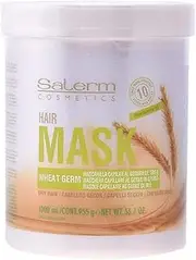 Salerm Cosmetics WHEAT GERM Capillary Mask, Provitamins B5 for Dry Hair (33.7 oz / 1000 ml - LARGE liter size)