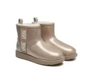 UGG Boots Women Clear Waterproof Shearling Coated Classic Chestnut