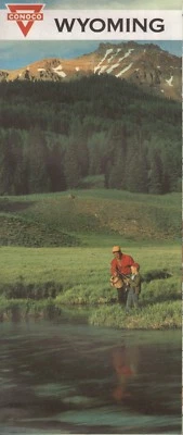 1964 Conoco Road Map: Wyoming NOS