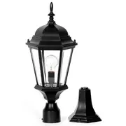 Exterior Lantern Post Top Light in Black