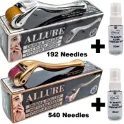 Derma Roller 540 Or 192 Titanium Needles Hair & Skin + Alcohol Sanitiser Spray