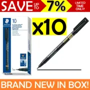 NEW 10x Staedtler 319F Lumocolor Permanent 319F-9 Marker Pen 0.6mm Fine BULK