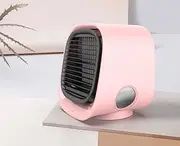 UNCLUTTERED Portable Air Conditioner – Mini Portable Air Conditioner with USB Plug-In, Adjustable speeds, Quiet Cooling, Personal AC Unit for Bedroom, Office, Camping & Travel, Pink