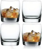 [Nachtmann] Vivendi 11 Oz Whisky Tumblers (Set of 4) - Dishwasher Safe Crystal Old Fashioned Glasses for Scotch, Bourbon, Cocktails, Liquor - Barware for Home Bar, Entertaining, Restaurants