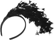 [Healeved] Carnival Fascinator Headpiece for Women Elegant Decorative Headband with Plume Design for Parties Banquets and Performances Comfortable and Stylish Accessory