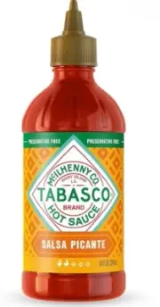 TABASCO® Brand Salsa Picante, Vibrant & Mild Hot Sauce, Easy-To-Squeeze Bottle,