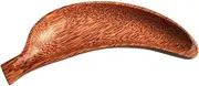 DONFAMDS Carved Fruit Plate Banana Shaped Snack Bowl for Dried Fruits Fresh Fruits and Candy Natural Old Coconut Wood Decorative Dessert Dish for Kitchen and Dining Table Decor