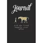 JOURNAL: FUNNY HORSE SHIRT FOR EQUESTRIAN GIRL WITH HORSE SHIRTS BLANK RULED LINE COLLEGE JOURNAL NOTEBOOK SIZE FOR DIARY STUDE