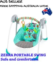 Zig Zag Zebra Portable Swing Safe Comfortable Swing for babies Electronic Speed