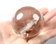 2.0" Rainbow Smoky Quartz Rock Crystal Hand Carved Crystal Ball/Sphere