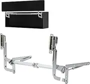 lesolar 12PCS Farrier Cabinet Door Hinges Set, Vertical Cabinet Up Stay Door Lift Up Stay with Pneumatic Arm Kitchen Mechanism with Slow Closing (Suitable for Cabinet Width:23.62"-35.43")