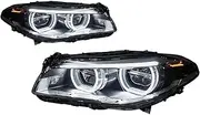 Car Styling Head Lamp Compatible Compatible For と互換性がある BMW F10 F18 Headlights 2010-2016 520i 525i 530i 535i M5 LED Headlight DRL LED Beam Automotive Accessories(2014-2016)