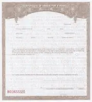 10 BLANK Certificate of Origin MSO MCO Form - Bikes Trikes Trailers Dune Buggies