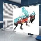 Fast And Furious Waterproof Bath Polyester Shower Curtain Liner Water Resistant