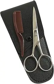 TOGEVAL 1Set Eyebrow Scissor and Beard Trimming Shears Durable Stainless Steel Grooming Tool for Professional and Home Use for Eyebrow Shaping and Care