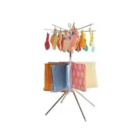 在飛比找樂天市場購物網優惠-易凱隆寶寶尿布架落地折疊嬰兒晾衣架陽臺不銹鋼曬衣架兒童毛巾架